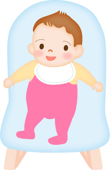 椅子に座る赤ちゃん、チェアベルト