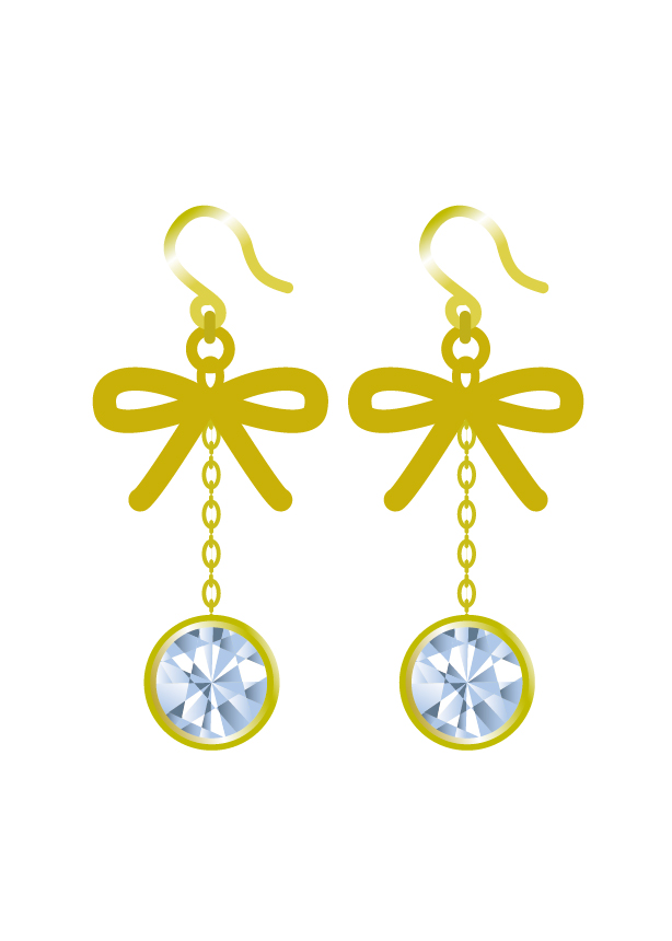 おしゃれなピアス フリー素材